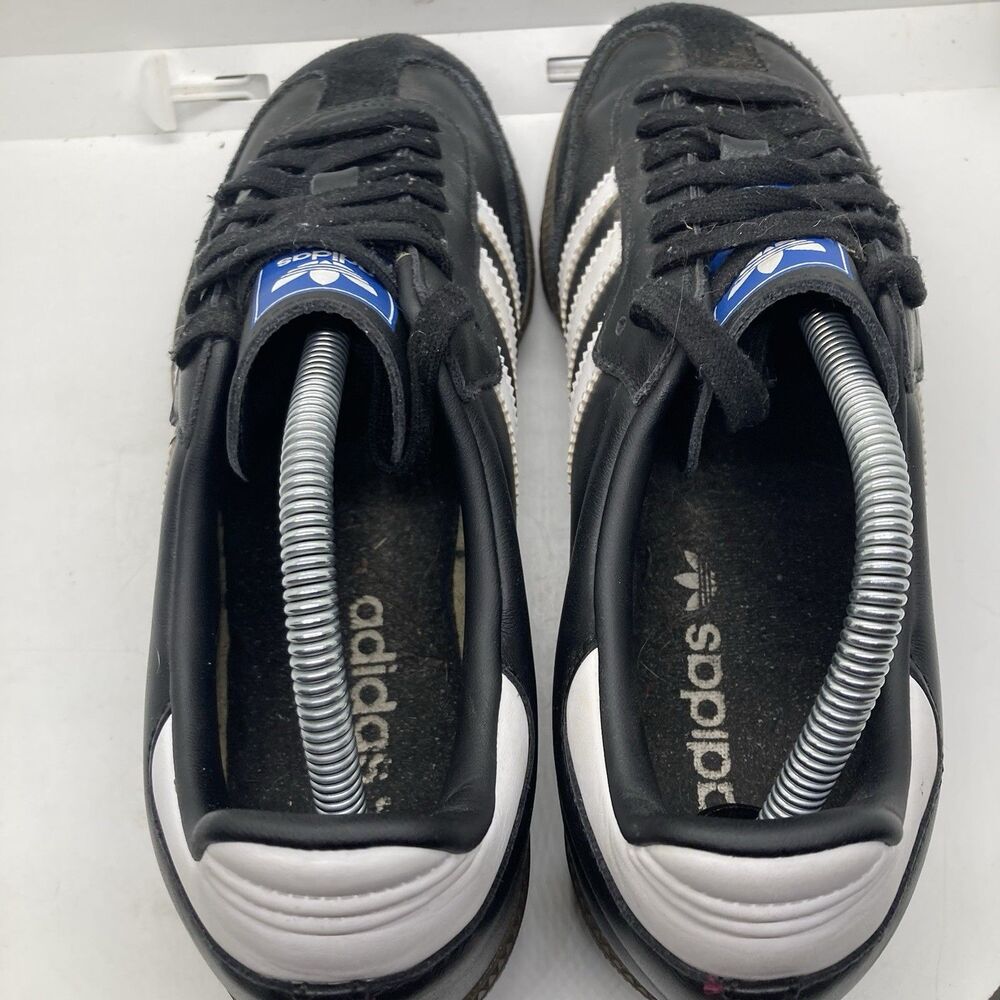 Adidas Originals Samba OG Trainers Mens 9.5 Black White B75807 Shoes Sneakers - Picture 10 of 11